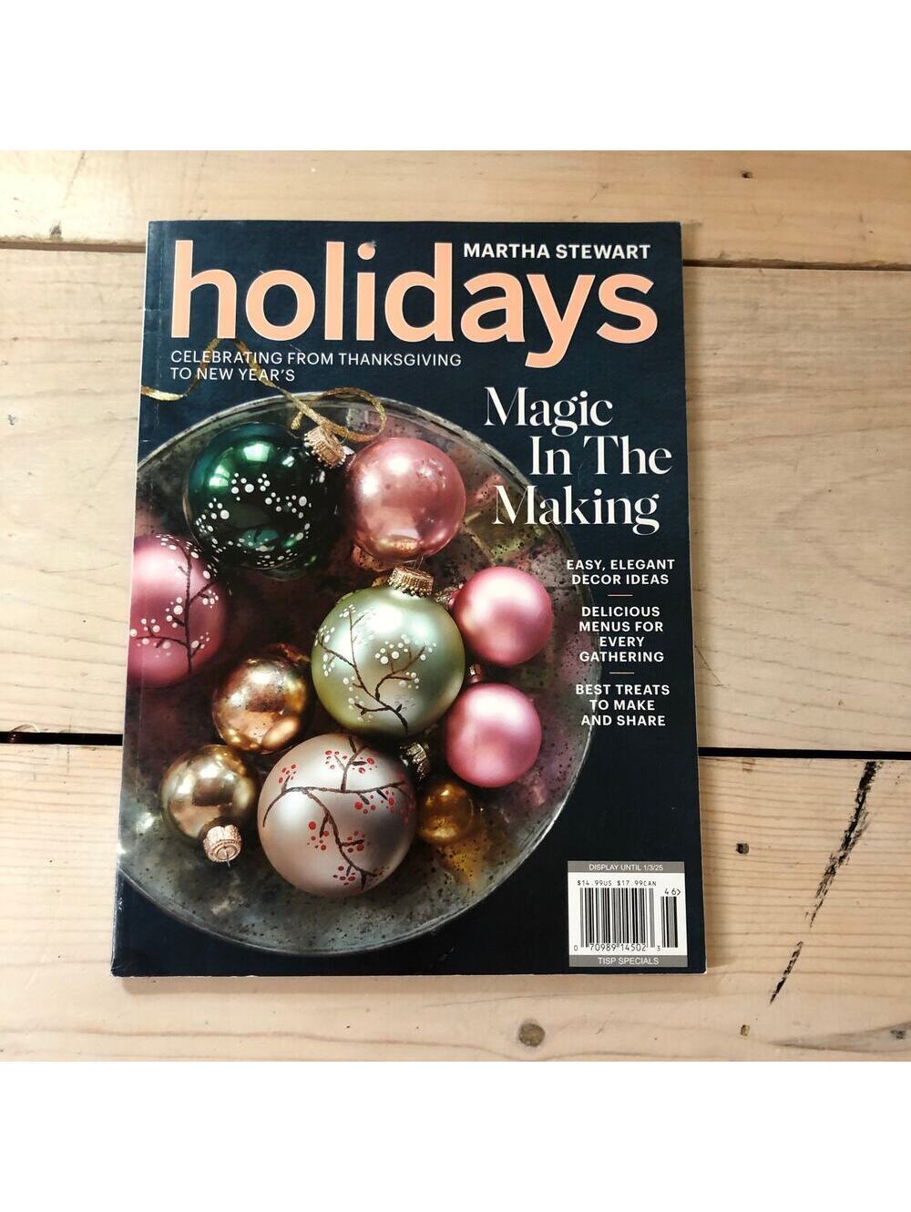 Martha Stewart Holidays Magazine 2024 EUC